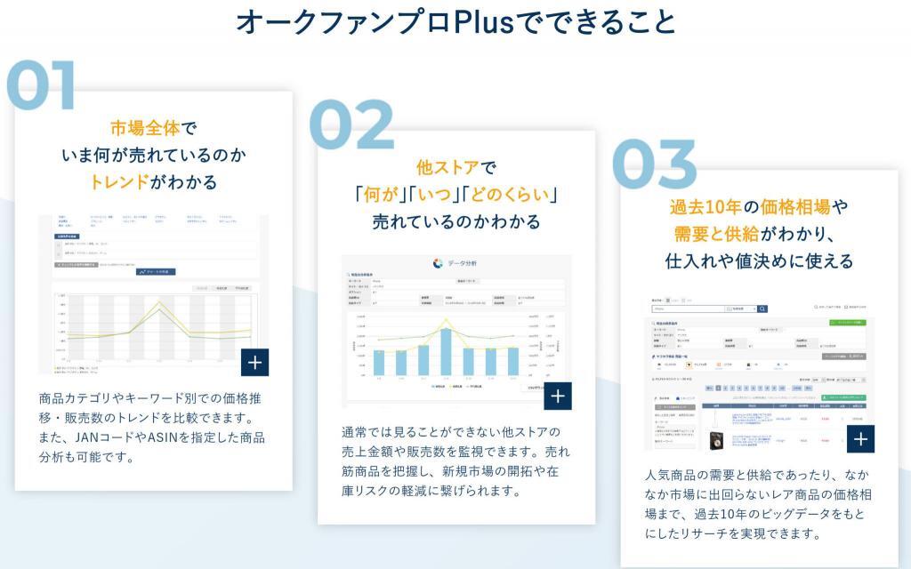 オークファンプロPlus　機能