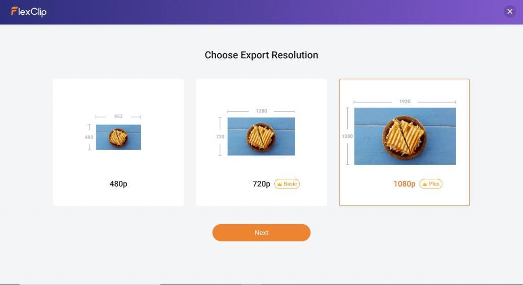 FlexClip　Export